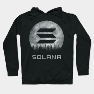 Vintage Solana SOL Coin To The Moon Crypto Token Cryptocurrency Blockchain Wallet Birthday Gift For Men Women Kids Hoodie